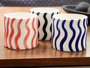 Maceta Cerámica Cilindro 15x15 Bicolor