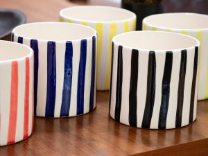 Maceta Cerámica Cilindro 15x15 Bicolor